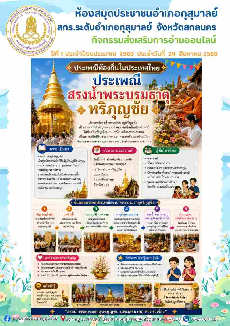 ประเพณีสรงน้ำพระบรมธาตุหริภุญชัย
