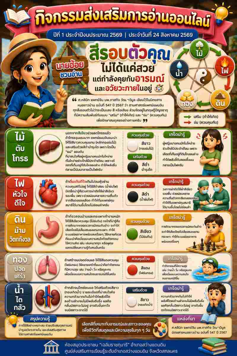 สีรอบตัวคุณไม่ได้แค่สวยแต่กำลังคุยกับอารมณ์และอวัยวะภายในอยู่