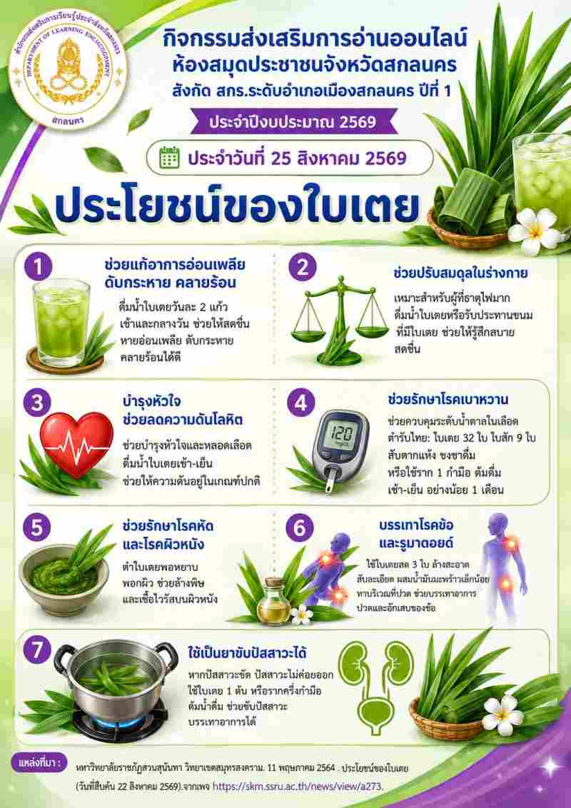 ประโยชน์ของใบเตย