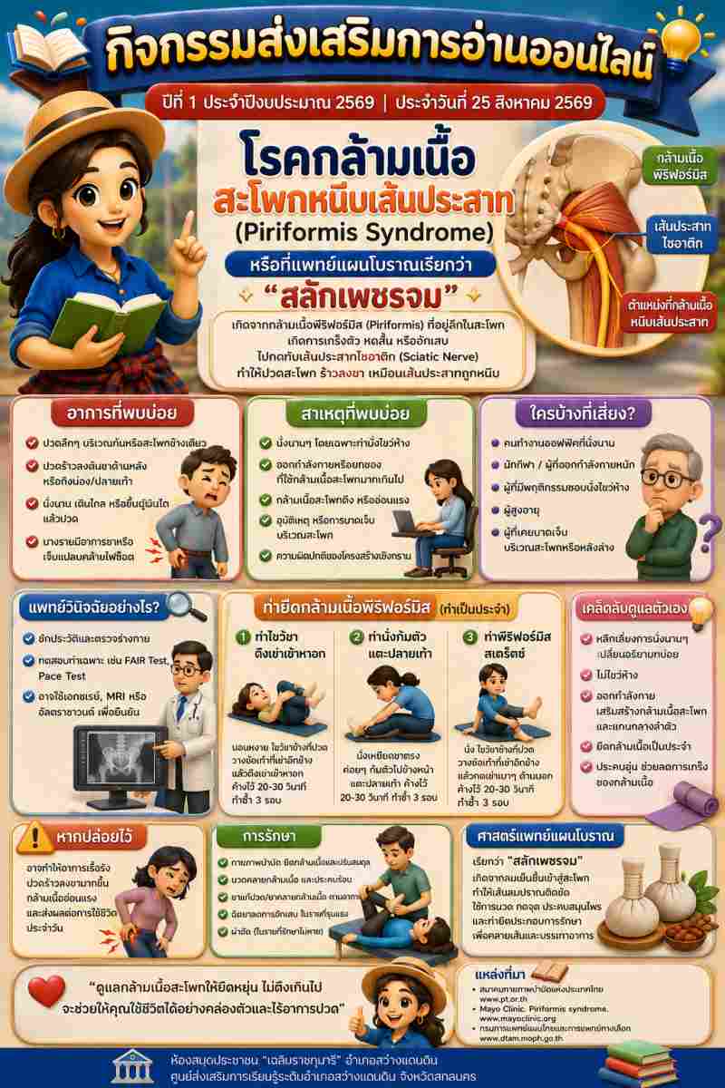 โรคกล้ามเนื้อสะโพกหนีบเส้นประสาท"สลักเพชรจม"