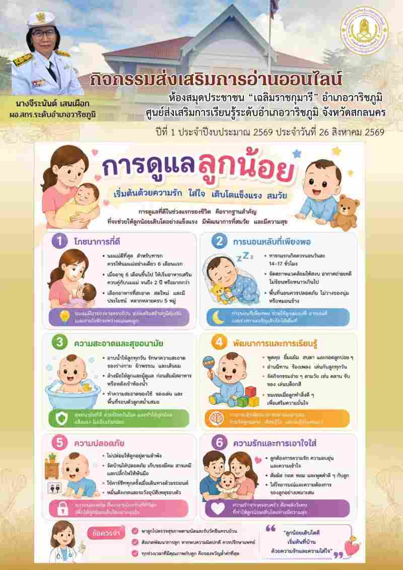 การดูแลลูกน้อย เริ่มต้นด้วยความรัก ใส่ใจ เติบโตแข็งแรงสมวัย 