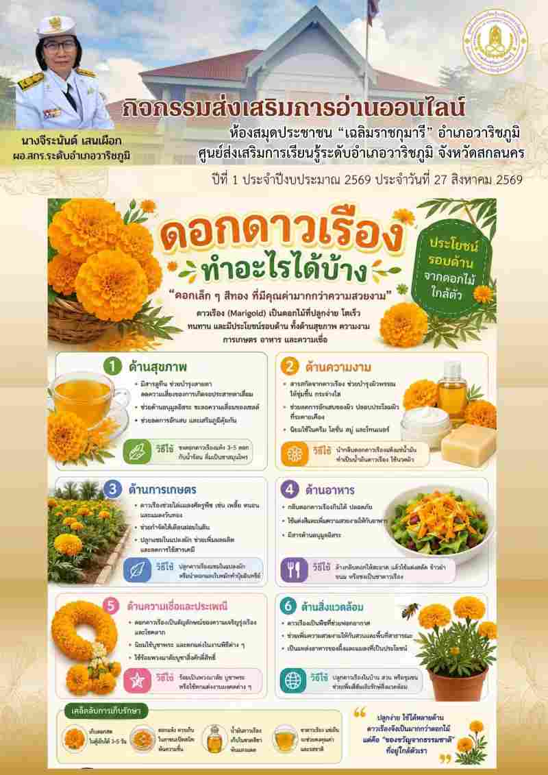 ดาวเรืองทำอะไรได้บ้าง...? ประโยชน์รอบด้านจากดอกไม้ใกล้ตัว 