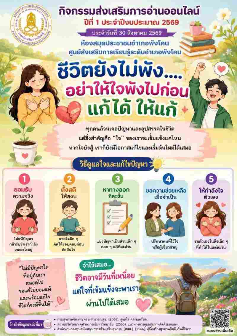 ชีวิตยังไม่พัง....อย่าให้ใจพังไปก่อน แก้ได้ ให้แก้