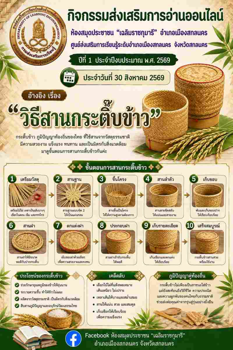 วิธีสานกระติ๊บข้าว