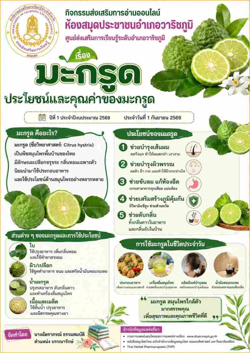 มะกรูด ประโยชน์และคุณค่าของมะกรูด