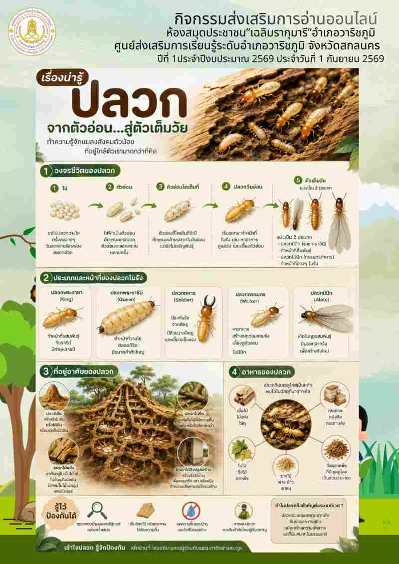 เรื่องน่ารู้ ปลวก จากตัวอ่อน...สู่ตัวเต็มวัย
