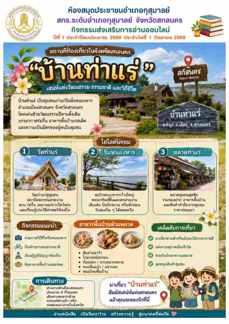 สถานที่ท่องเที่ยวในจังหวัดสกลนคร "บ้านท่าแร่"