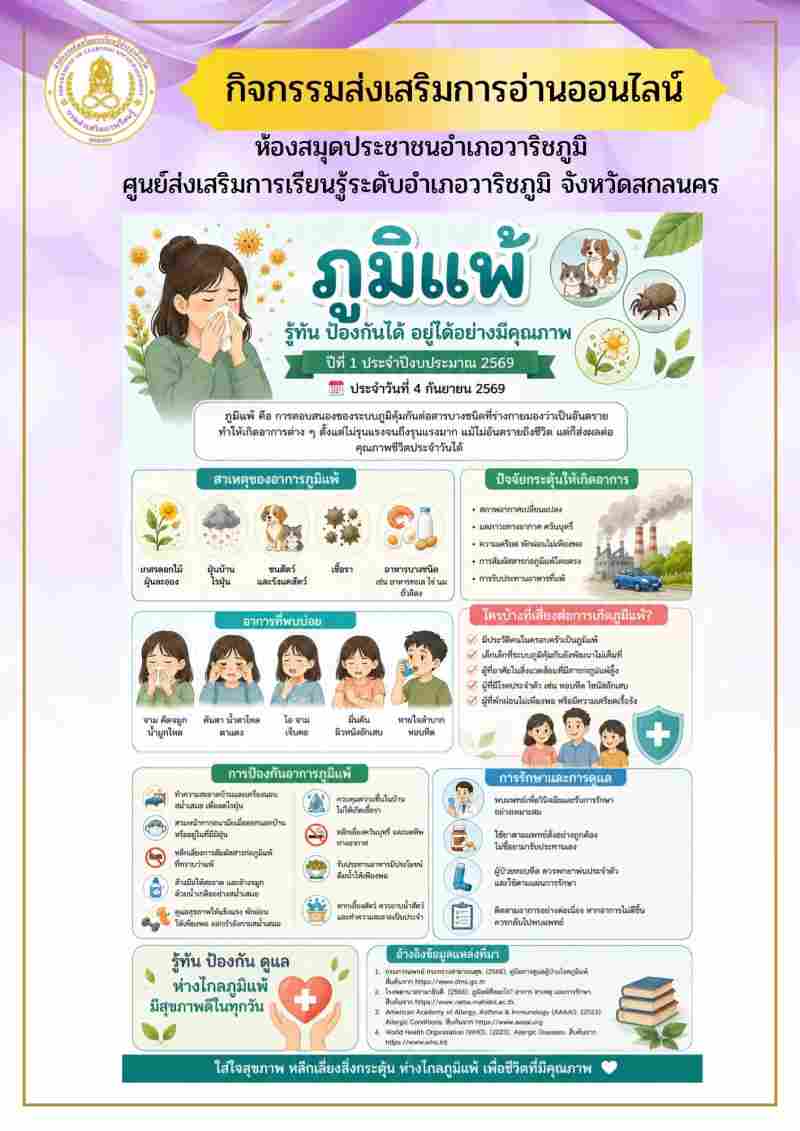 ภูมิแพ้ รู้ทันป้องกันได้ อยู่ได้อย่างมีคุณภาพ
