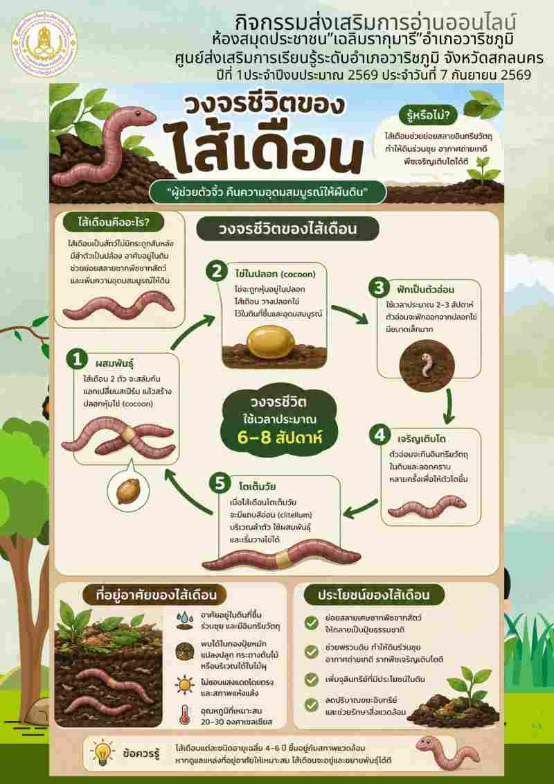 วงจรชีวิตของไส้เดือน