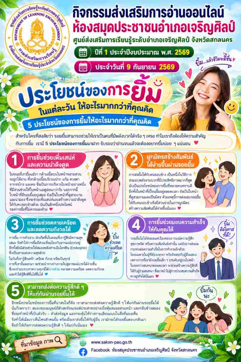 😊 ยิ้ม...แล้วชีวิตจะดีขึ้น! เปิด "5 ประโยชน์ของการยิ้ม" ในแต่ละวัน ให้ใช้อะไรมากกว่าที่คุณคิด 💖✨