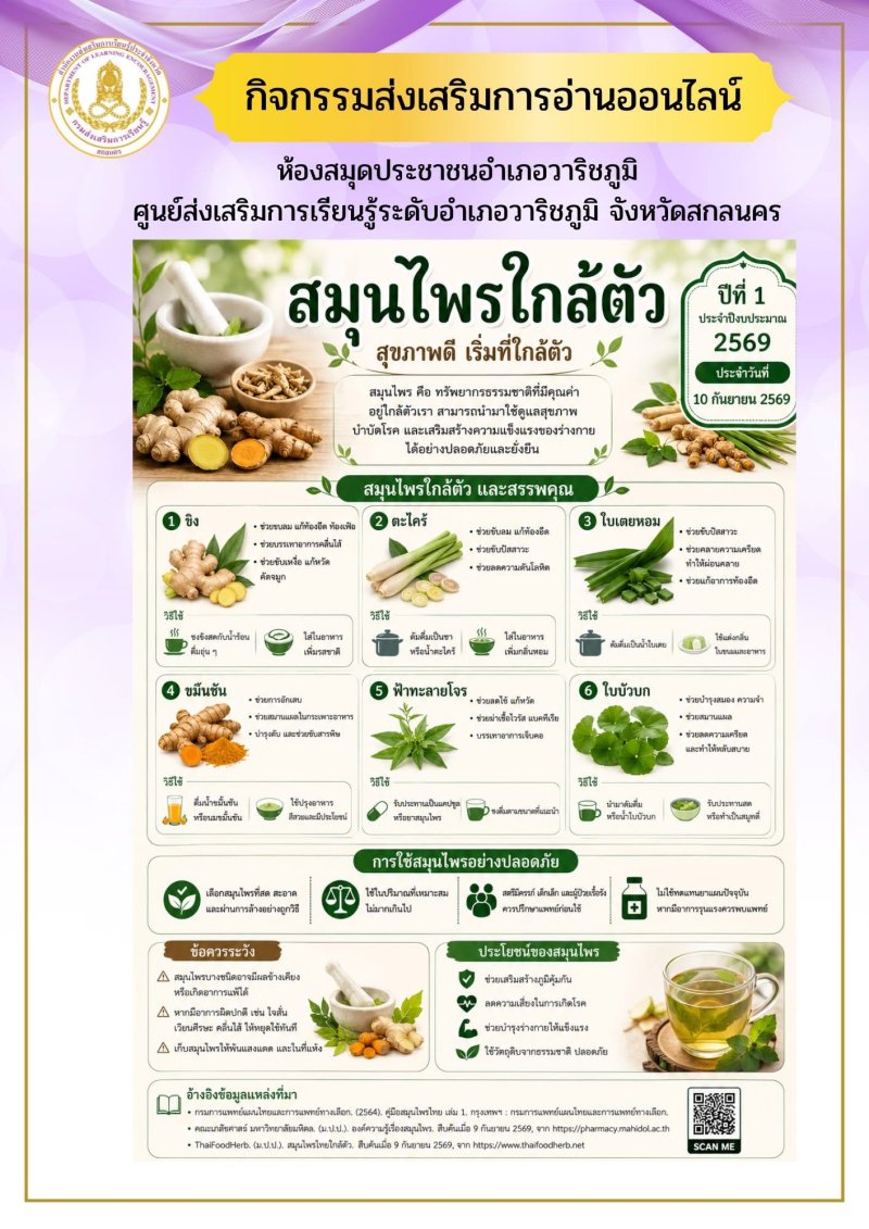 สมุนไพรใกล้ตัว สุขภาพดี เริ่มที่ใกล้ตัว