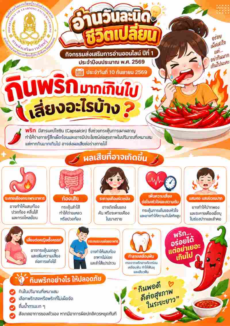 กินพริกมากเกินไป เสี่ยงอะไรบ้าง 🌶️