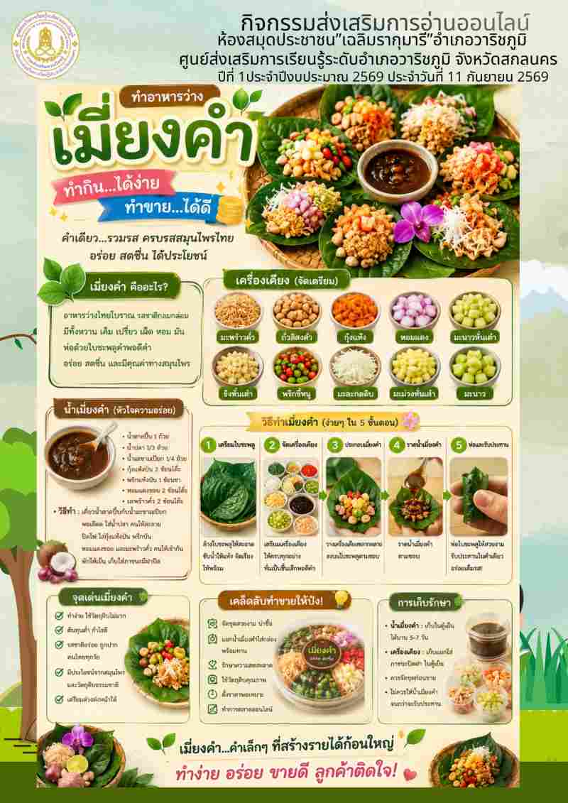 เมี่ยงคำ ทำกิน...ได้ง่าย ทำขาย...ได้ดี