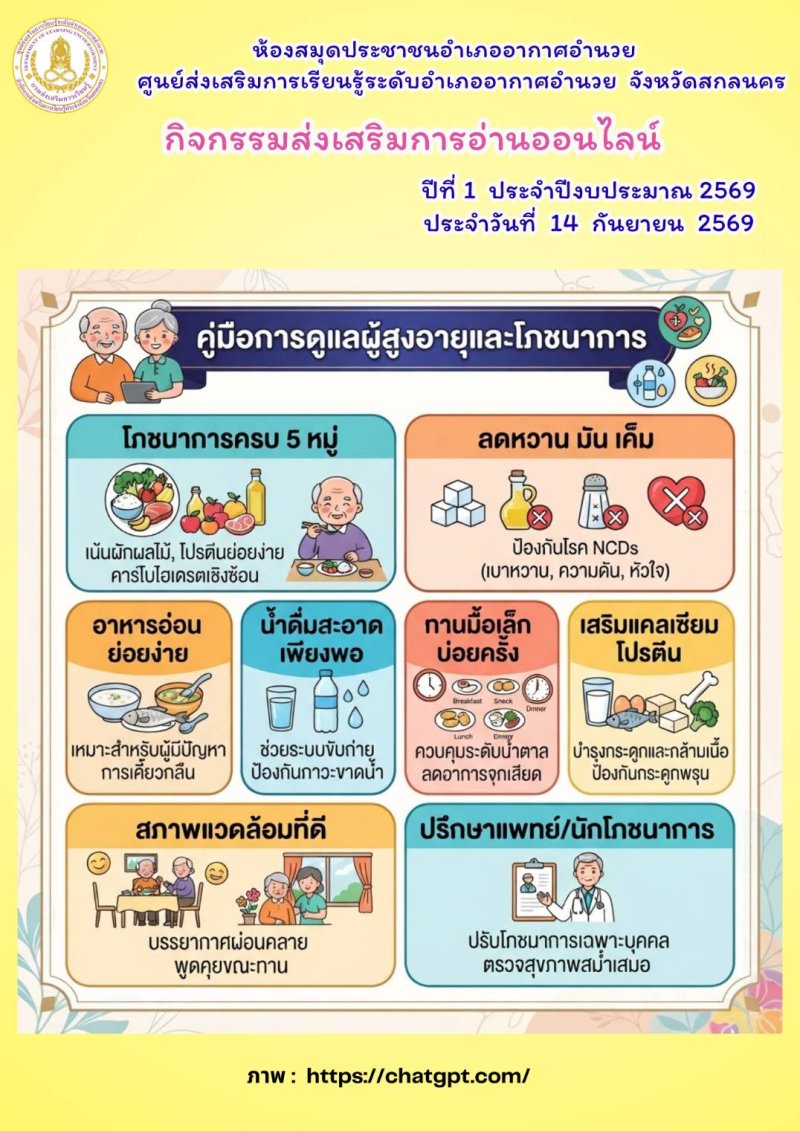 คู่มือการดูแลผู้สูงอายุและโภชนาการ