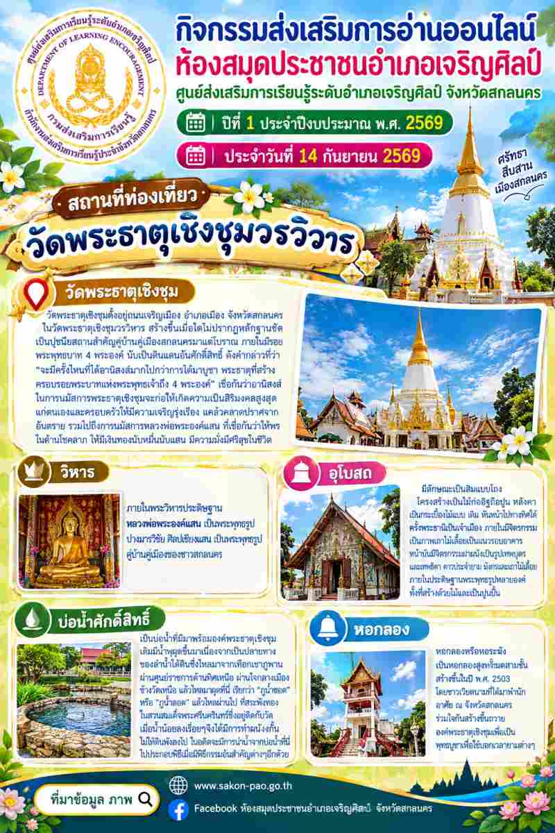🛕 ศรัทธาสืบสาน เมืองสกลนคร! ปักหมุดนมัสการ "วัดพระธาตุเชิงชุมวรวิหาร" ปูชนียสถานคู่บ้านคู่เมือง 🙏✨