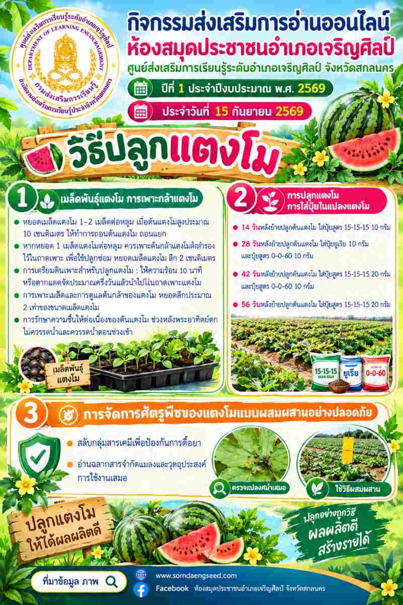 🍉 ปลูกอย่างถูกวิธี ผลผลิตดี สร้างรายได้! เคล็ดลับ "วิธีปลูกแตงโม" ให้ได้ผลผลิตคุณภาพ 🚜✨