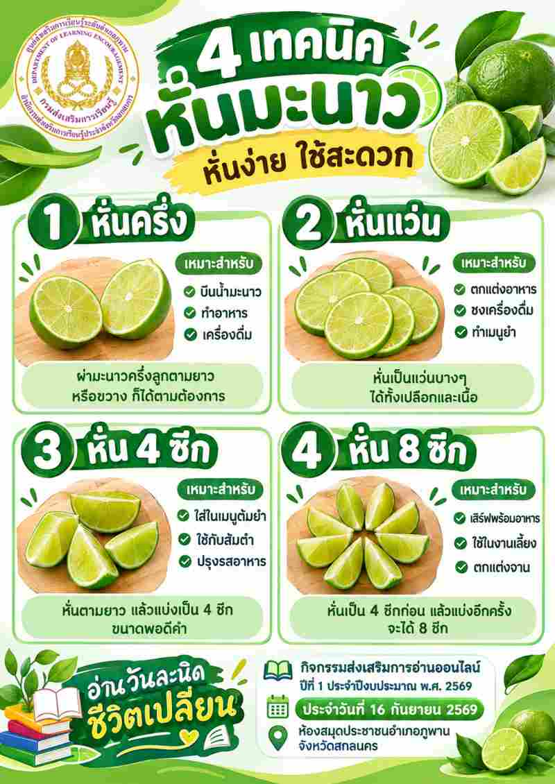 🍋 4 เทคนิค หั่นมะนาว หั่นง่าย ใช้สะดวก 