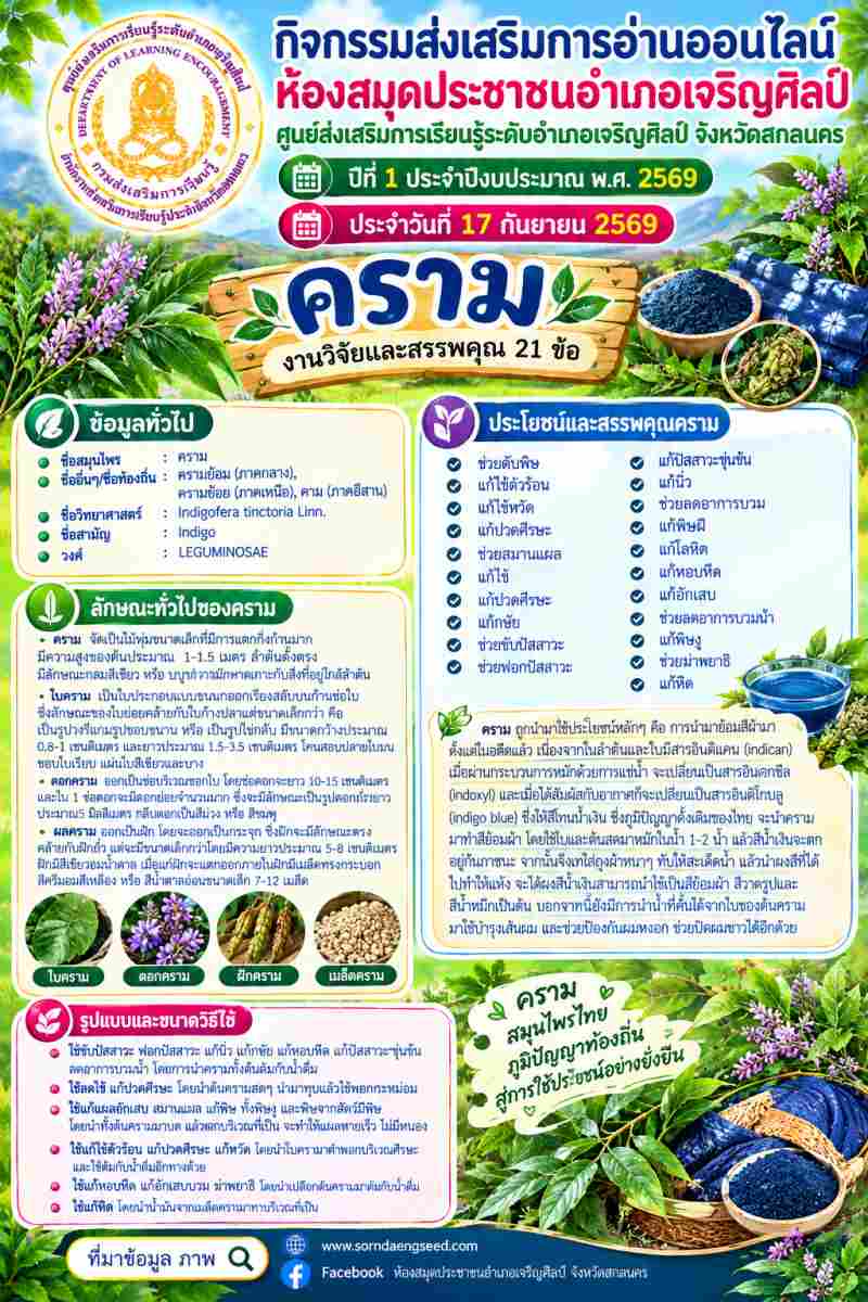 🌿 ภูมิปัญญาท้องถิ่น สู่สมุนไพรชั้นยอด! ทำความรู้จัก "คราม" งานวิจัยและสรรพคุณ 21 ข้อ 👕✨