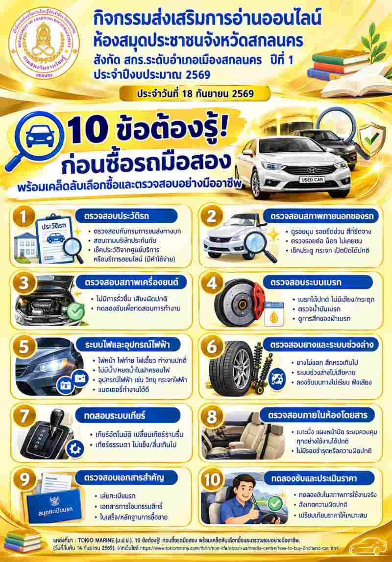 10 ข้อต้องรู้! ก่อนซื้อรถมือสอง พร้อมเคล็ดลับเลือกซื้อและตรวจสอบอย่างมืออาชีพ