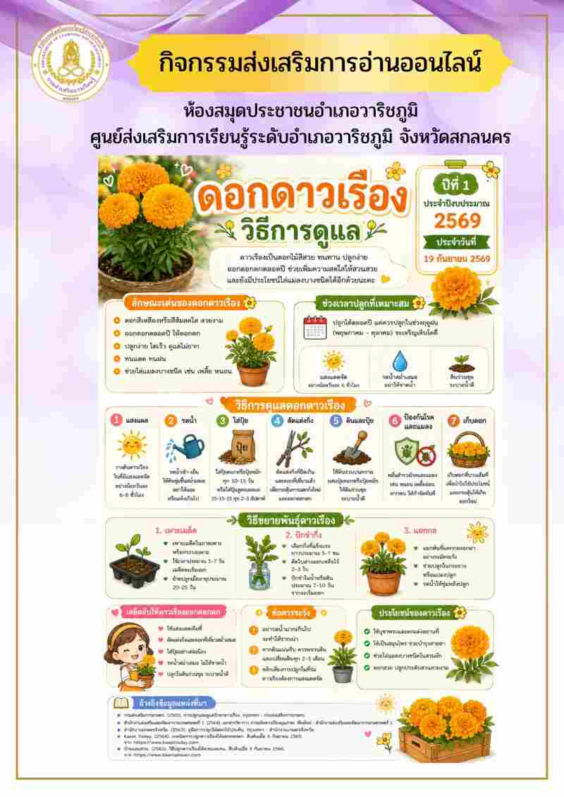 ดอกดาวเรืองและวิธีการดูแล