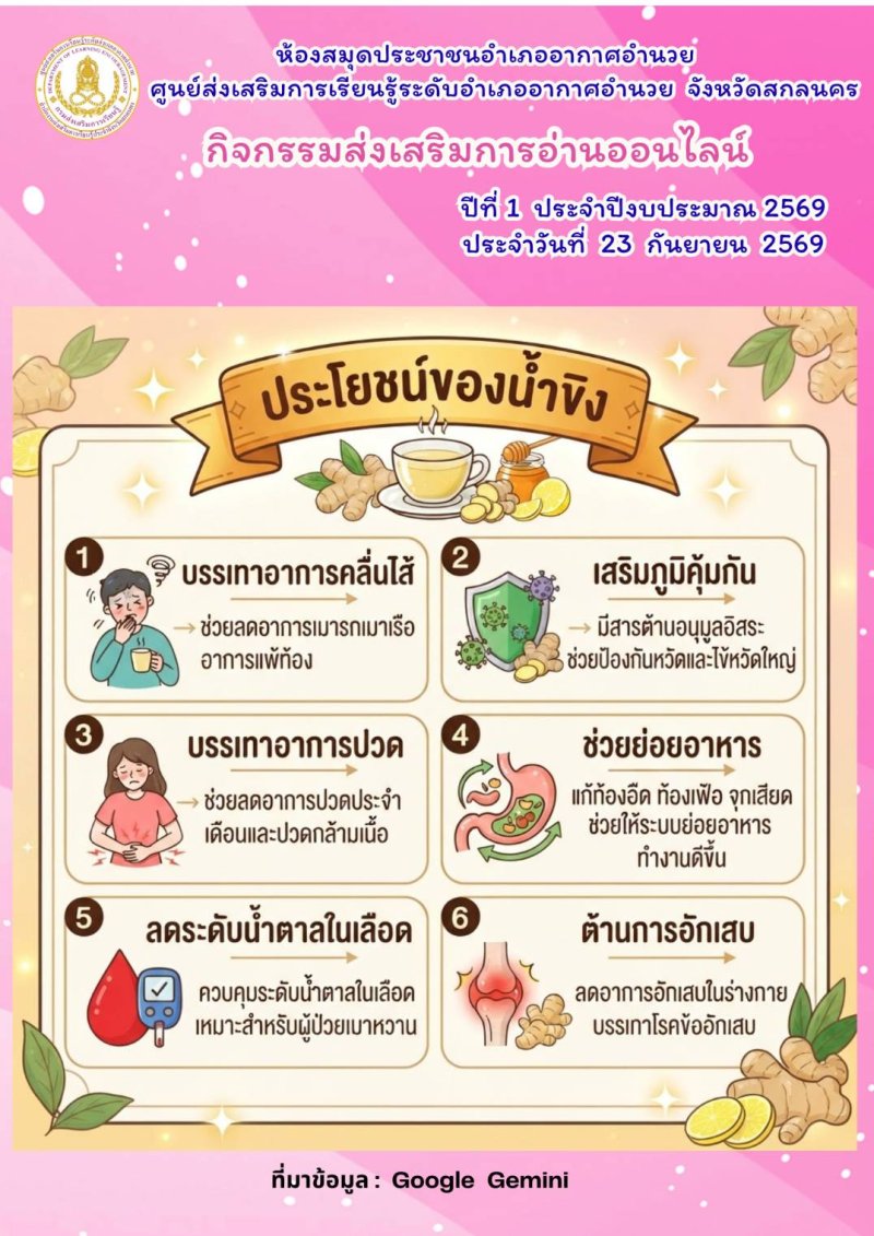 ประโยชน์ของน้ำขิง