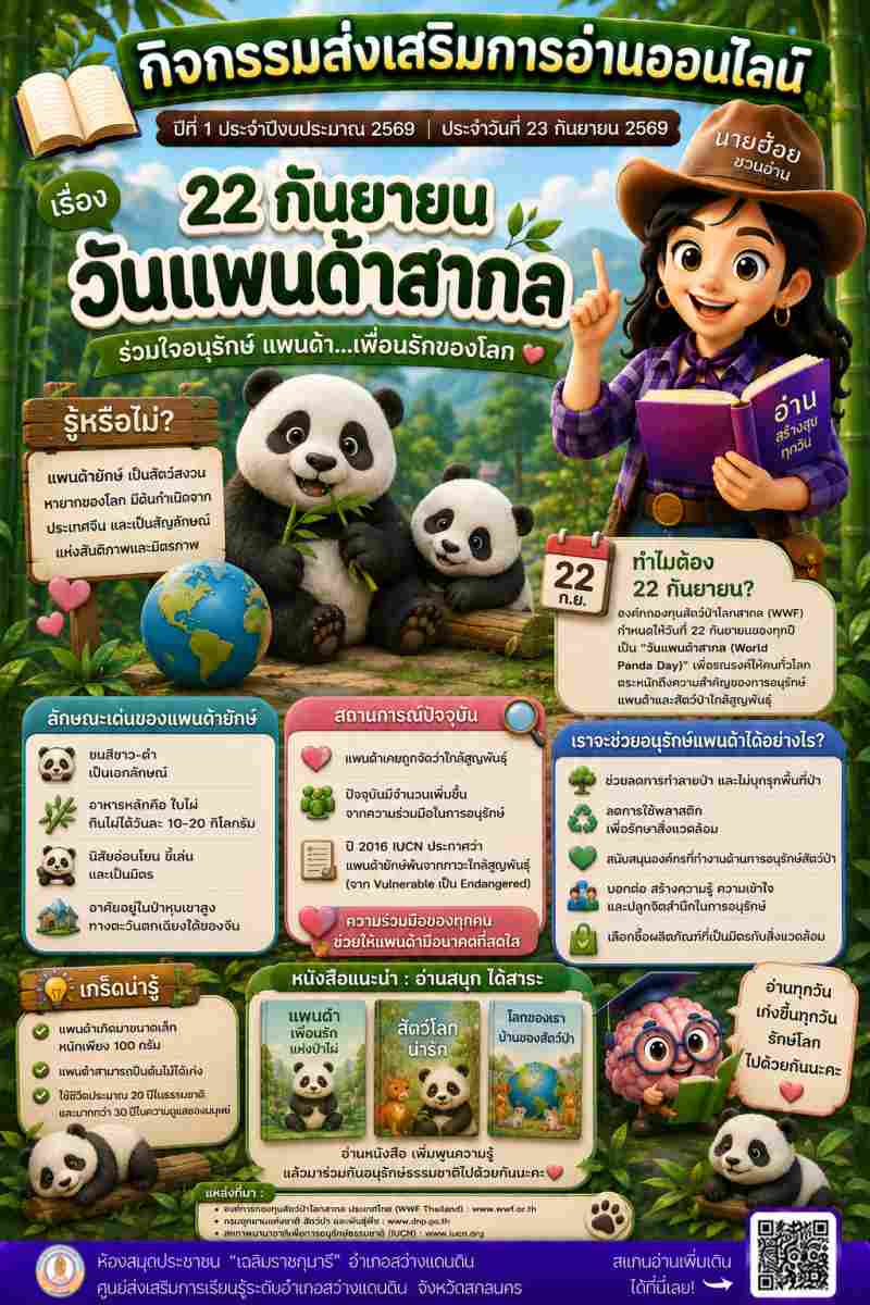 22 กันยายน วันแพนด้าสากล