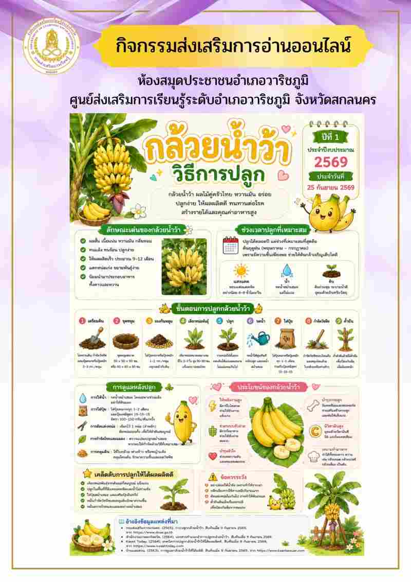 กล้วยน้ำว้าและวิธีการปลูก