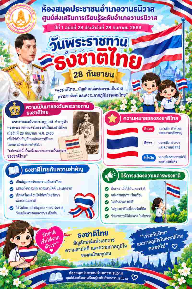 วันพระราชทานธงชาติไทย 28 กันยายน