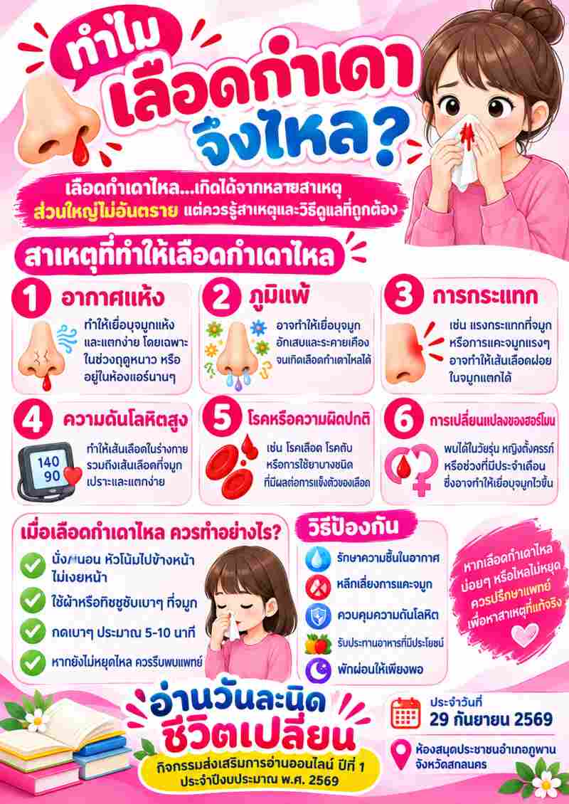 ทำไมเลือดกำเดาจึงไหล?🩸