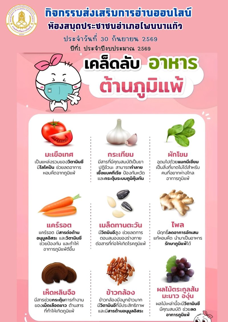  เคล็ดลับอาหารต้านภูมิแพ้