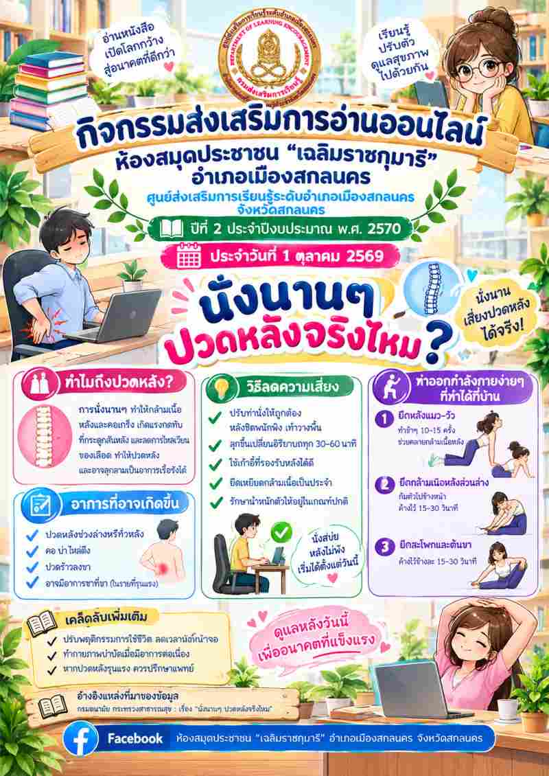 นั่งนานๆ ปวดหลังจริงไหม