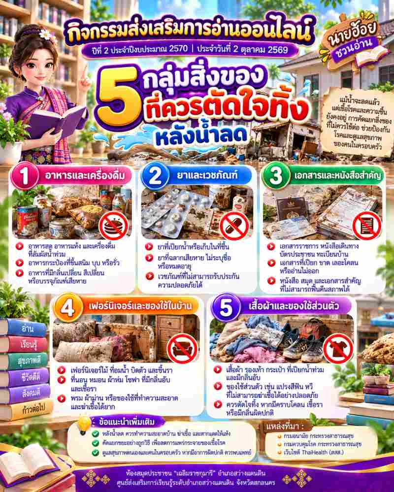 5 กลุ่มสิ่งของที่ควรตัดใจทิ้งหลังน้ำลด