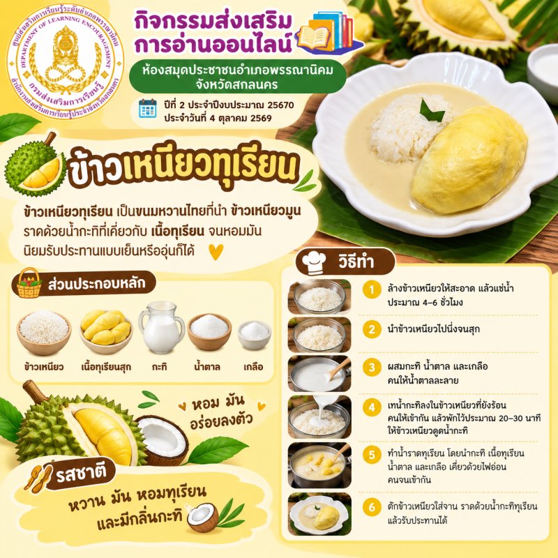 ข้าวเหนียวทุเรียน