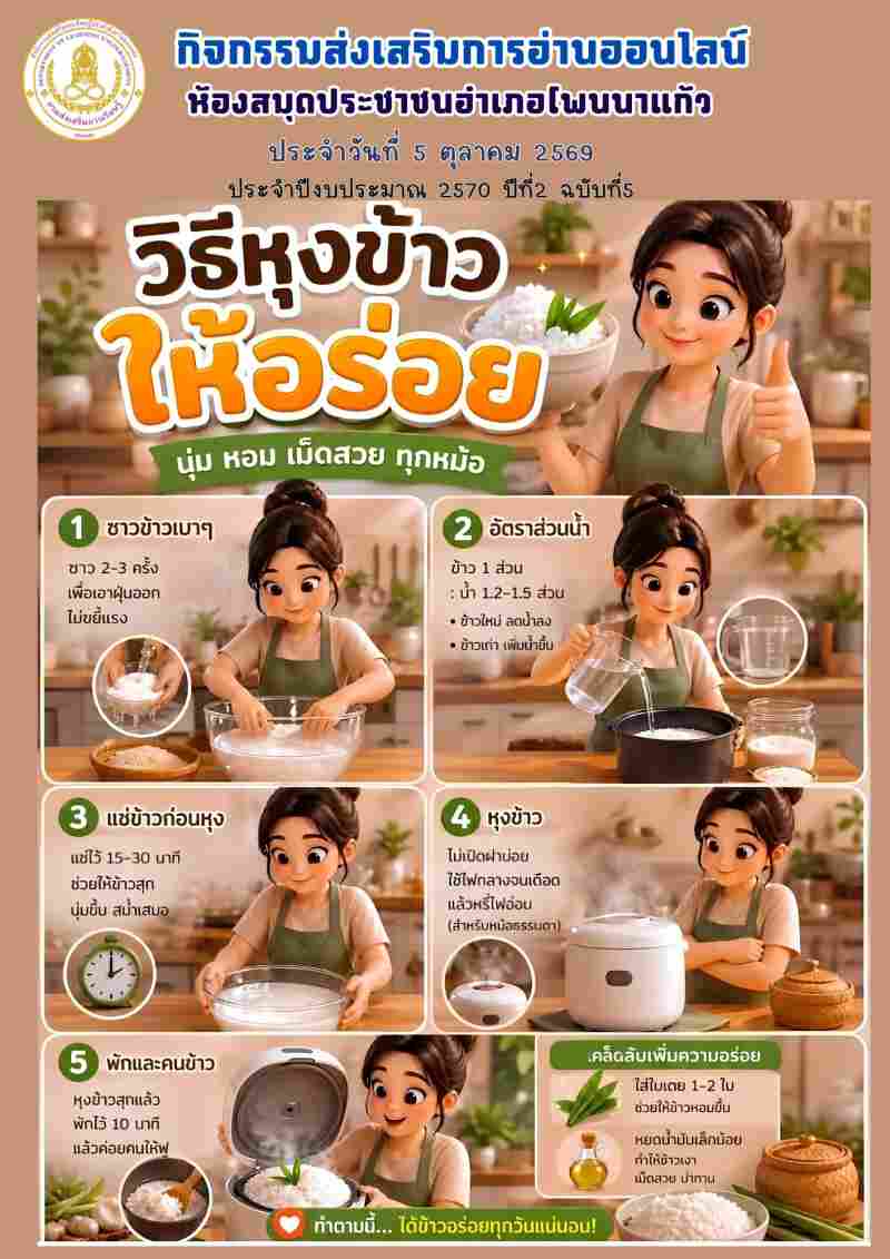 วิธีหุงข้าวให้อร่อย