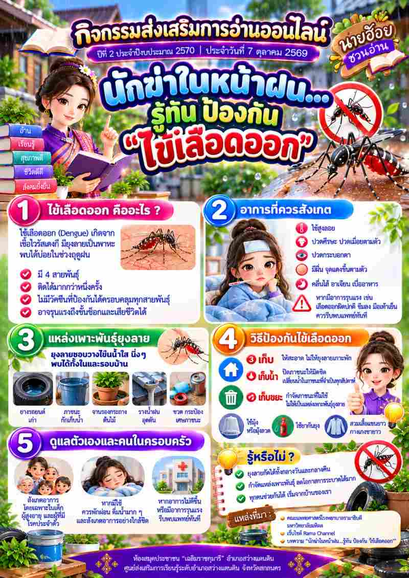 นักฆ่าในหน้าฝน...รู้ทัน ป้องกัน“ไข้เลือดออก”