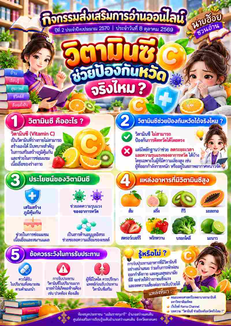 วิตามินซีช่วยป้องกันหวัดจริงไหม ?