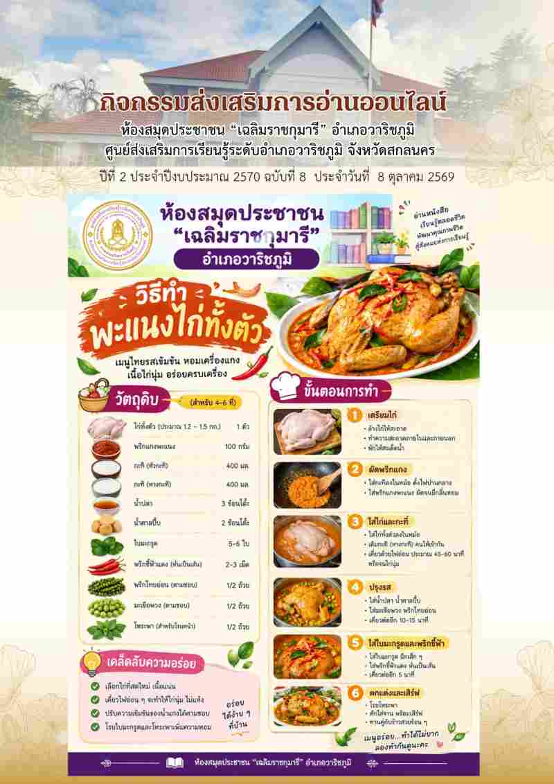 วิธีทำพะแนงไก่ทั้งตัว