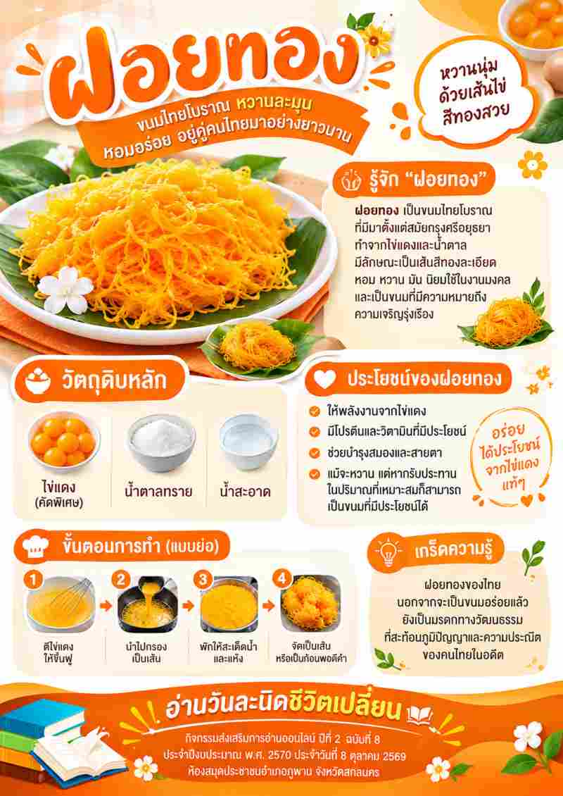 ฝอยทอง ขนมไทยโบราณ หวานละมุน