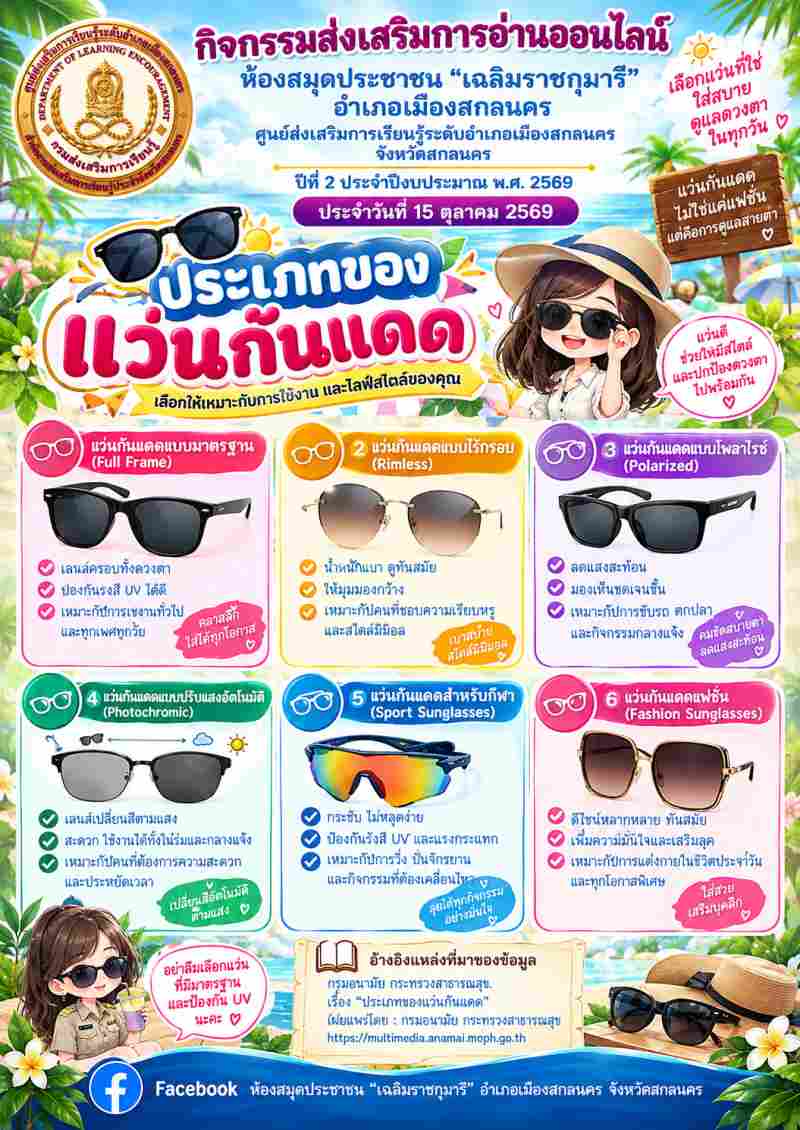 ประเภทของแว่นกันแดด