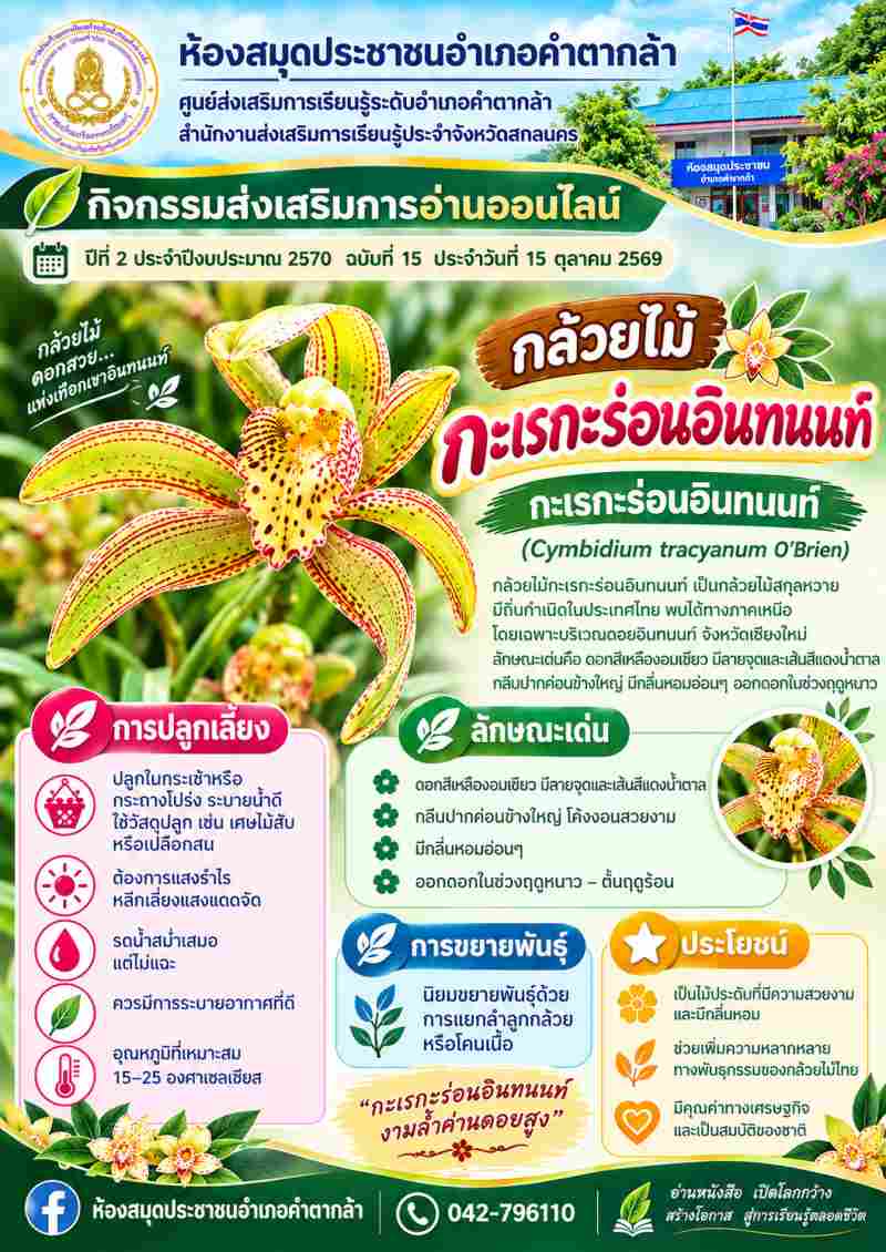 กล้วยไม้ “กะเรกะร่อนอินทนนท์”