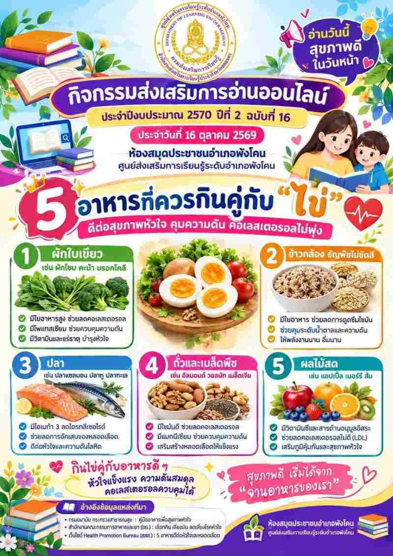 "อาหารที่ควรกินคู่กับไข่"  ดีต่อสุขภาพหัวใจ คุมความดัน คอเลสเตอรอลไม่พุ่ง