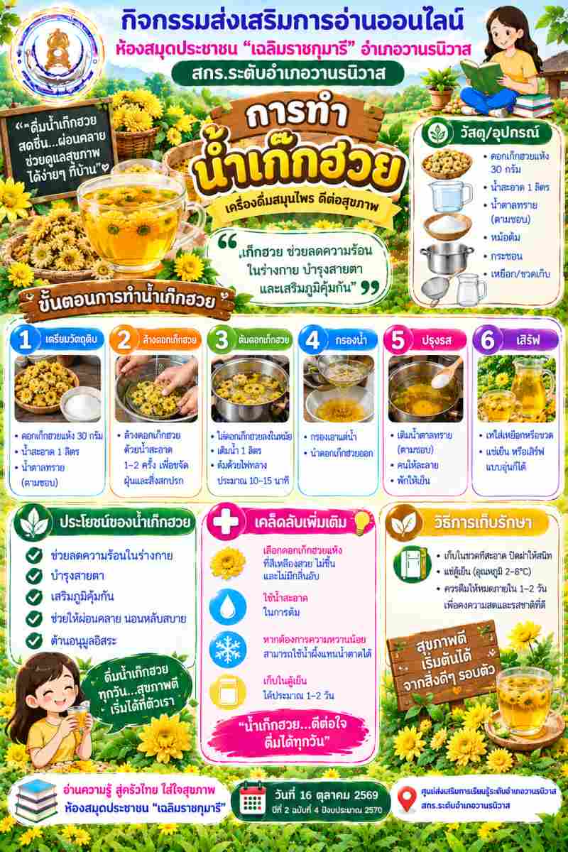 การทำน้ำเก๊กฮวย