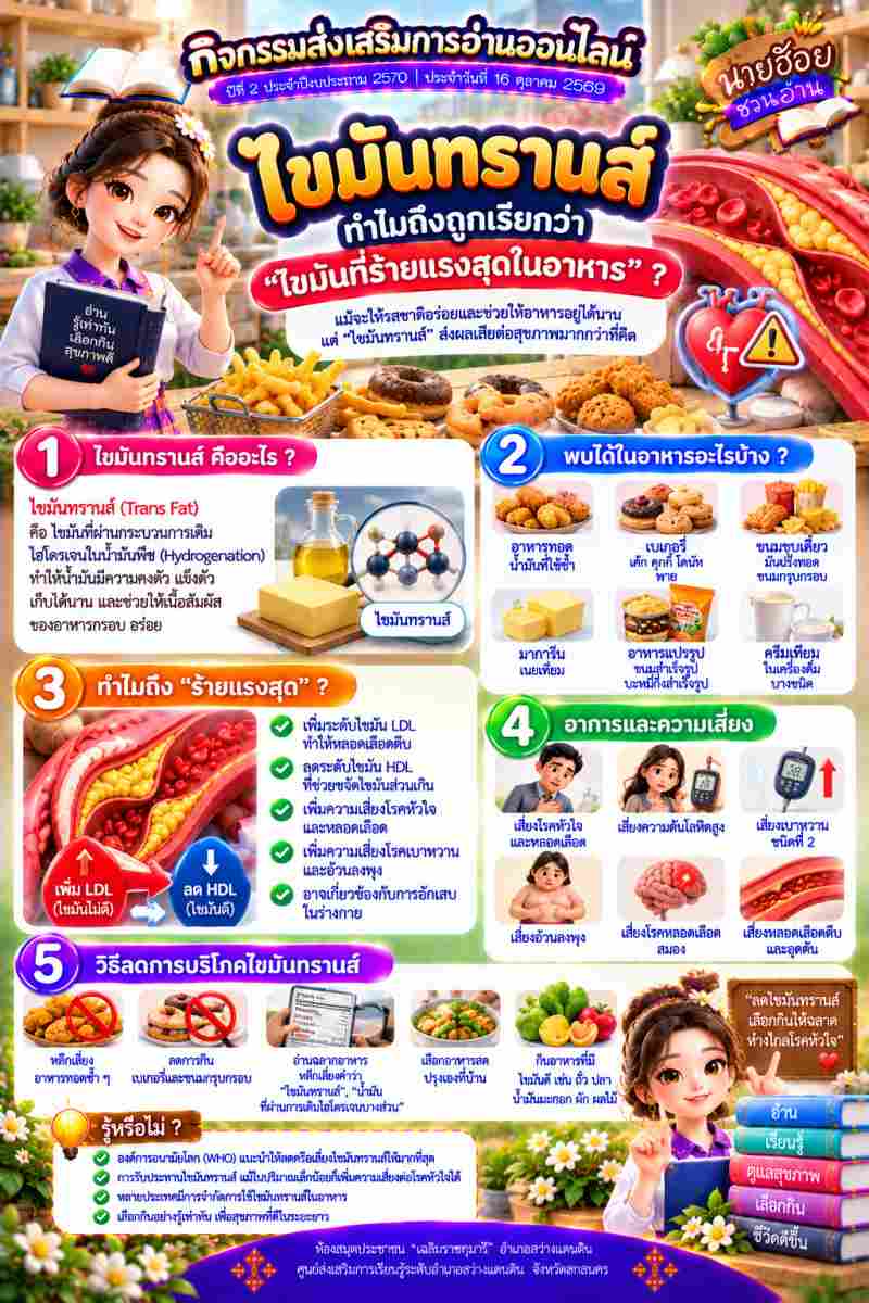 ไขมันทรานส์ ทำไมถึงถูกเรียกว่า "ไขมันที่ร้ายแรงสุดในอาหาร"?