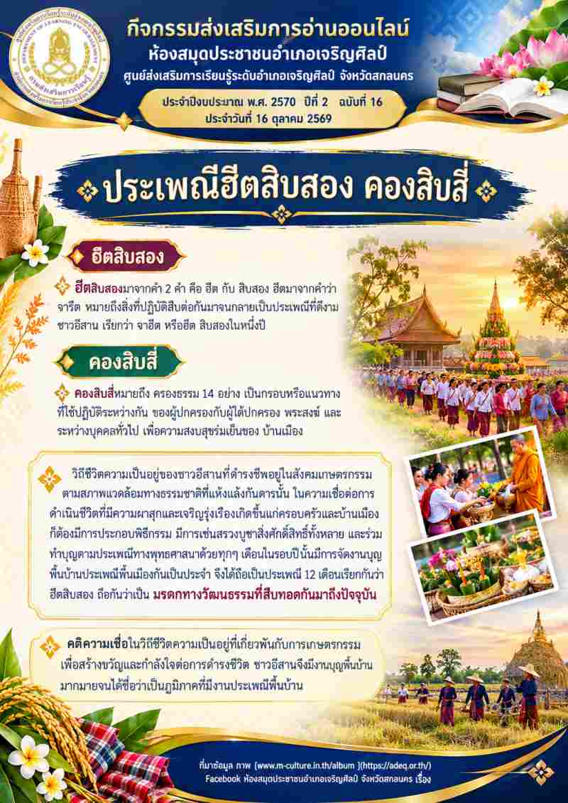 ประเพณีฮีตสิบสอง คองสิบสี่