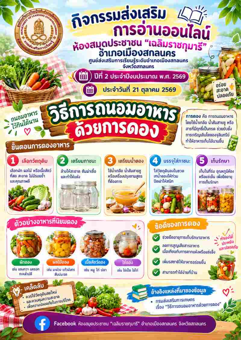 วิธีการถนอมอาหารด้วยการดอง